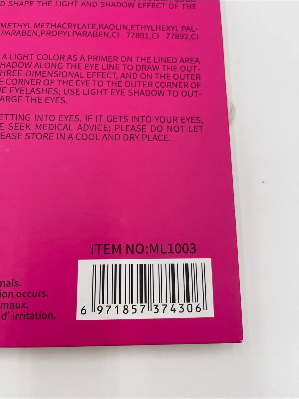Miss Lil USA 35-Color Eyeshadow Palette — Greens, Pinks & Blues